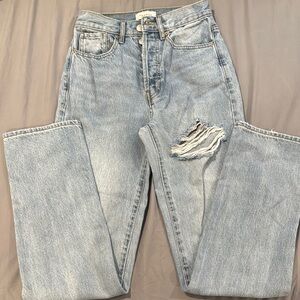 Light Blue Distressed Women's Jeans